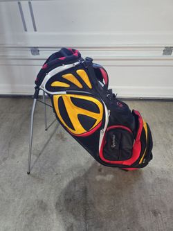 TaylorMade r7 Golf Stand Bag - Black/Yellow/Red