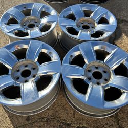 (4) 20" 2019 CHEVY TAHOE  SUBURBAN Wheels 20X9 5 SPOKE CHROME rims NO CAPS