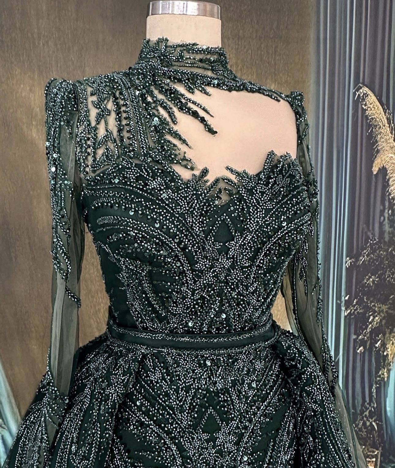 Green bridal Dress 
