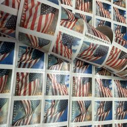 1 Sealed Coil Roll of Forever Stamps (100 Total) - 75% Off! - USA Flag 🇺🇸 Good For Business Marketing Wedding Invitations Birthday Cards Etc! 