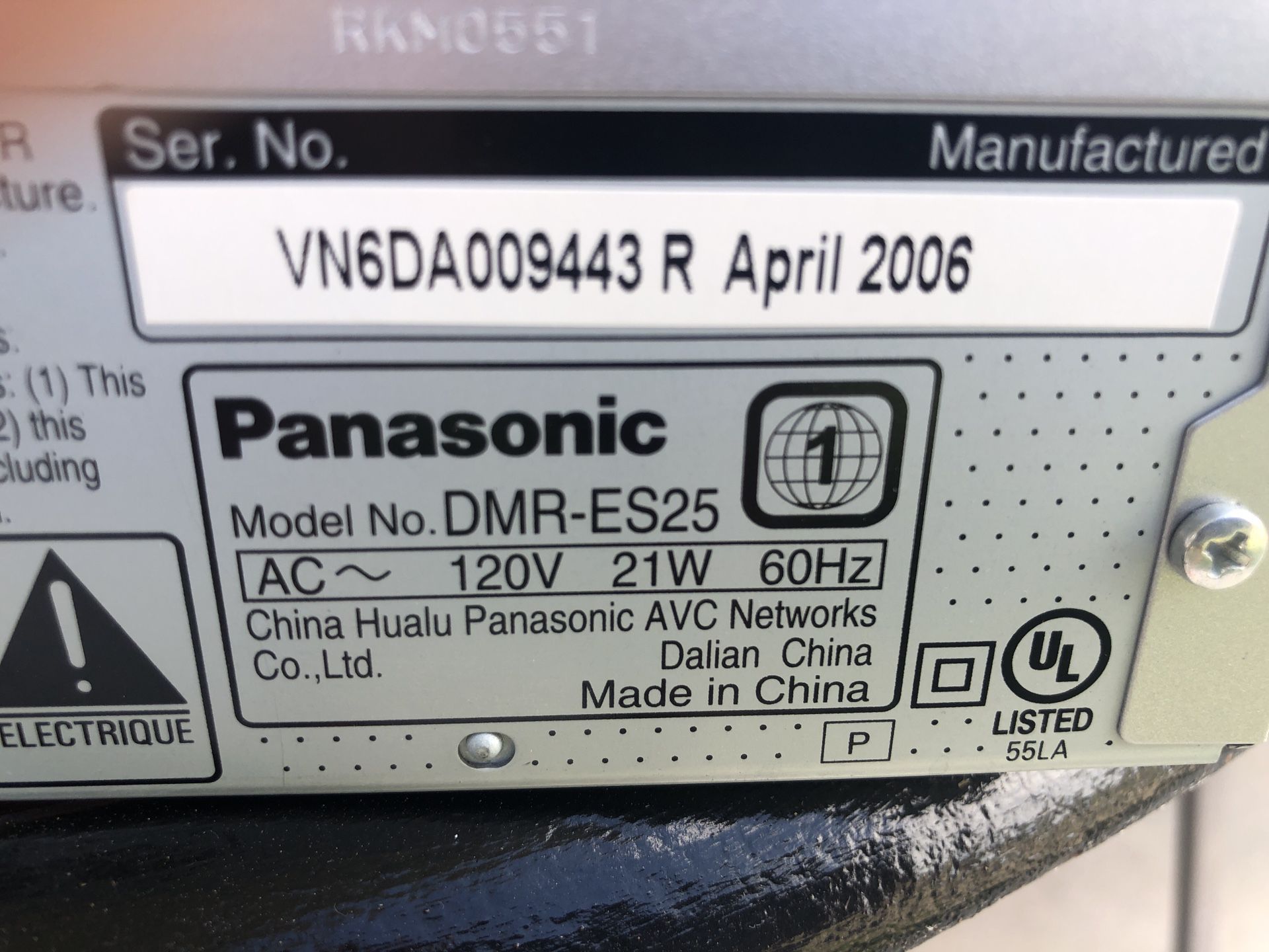 Panasonic DVD Player/recorder