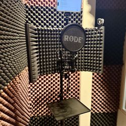 Studio Mic Stand with RODE PSM1 Shock Mount & Phone Holder