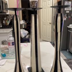 Pier One Black N white Candle Holder 