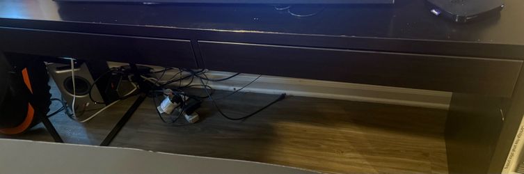 Dark wood desk