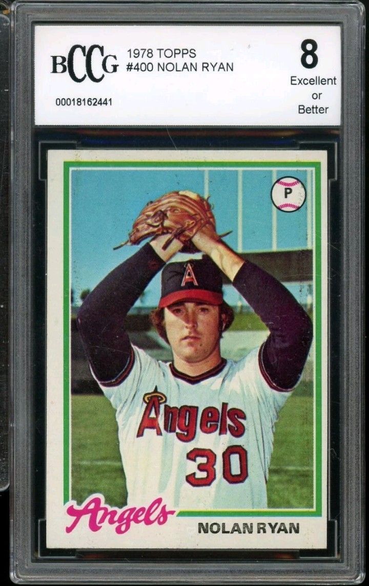 1978 Topps #400 Nolan Ryan Card BGS BCCG 8 Excellent+