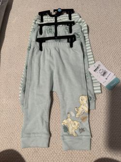 New Baby Boy Disney Wishes + Dreams 3-6 Months Lion King 3 Pack Pant Set Joggers 