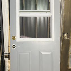 METAL DOOR WITH OPENING JUST LIKE A WINDOW 