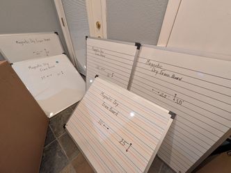 Magnetic Dry-Erase Boards (Total of 5)