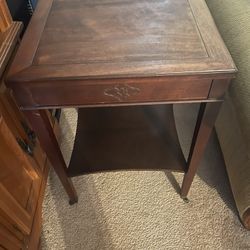 Antique End Table OnWheels