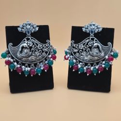 Multi Color Oxidized Earrings 