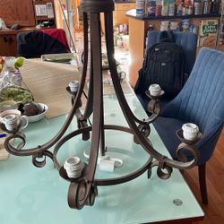 Vintage 27inch Long heavy Iron Chandelier As On The Pictures