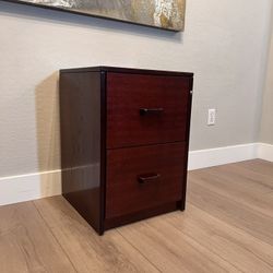 Solid Wood Two Drawer Office Storage File Cabinet - Letter or Legal