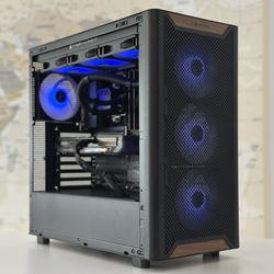 RX 9060XT | RYZEN 5 9600X | CUSTOM WOOD AND RGB GAMING PC 