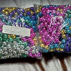 1 Dozen (12 Pcs)  "MULTI - COLORS"  36" 10mm MARDI GRAS PARTY NECKLACES BEADS