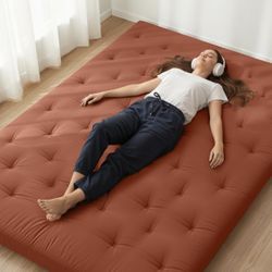 ZonLi Japanese Futon Floor Mattress — Queen Size (60” x 80”) 2.5” Thick