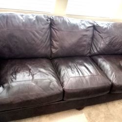 Ashley Furniture Leather Sofa Couch Brown XL