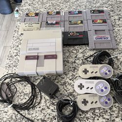 SNES console with 12 games Super Nintendo