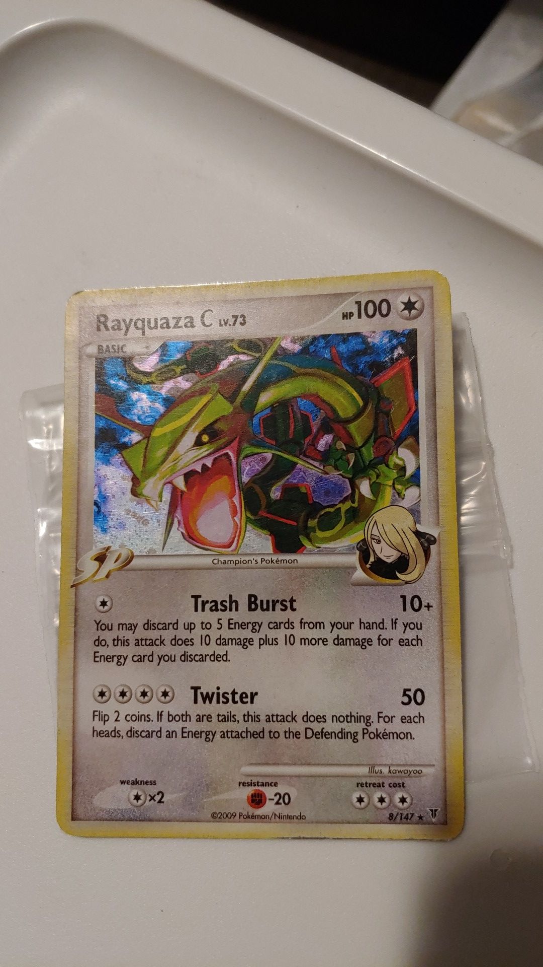 Pokemon card rayquaza trash burst