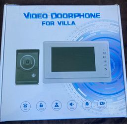 Wired Video Intercom System, 7 Inch Monitor Video Door Doorbell Kit 2-way Intercom, Door Monitoring, Metal Panel Camera Unlock, Night Vision, Home Sec