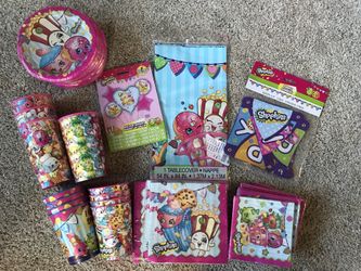 Shopkins birthday supplies all NEW!