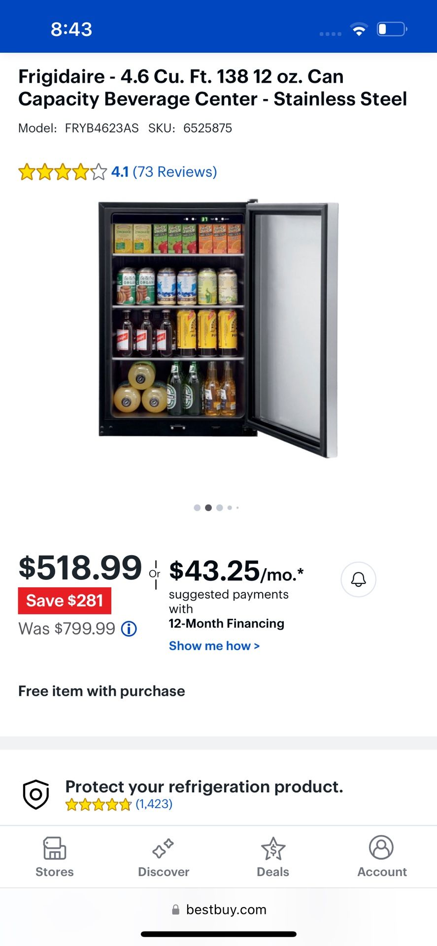 Brand New Mini Fridge Frigidaire