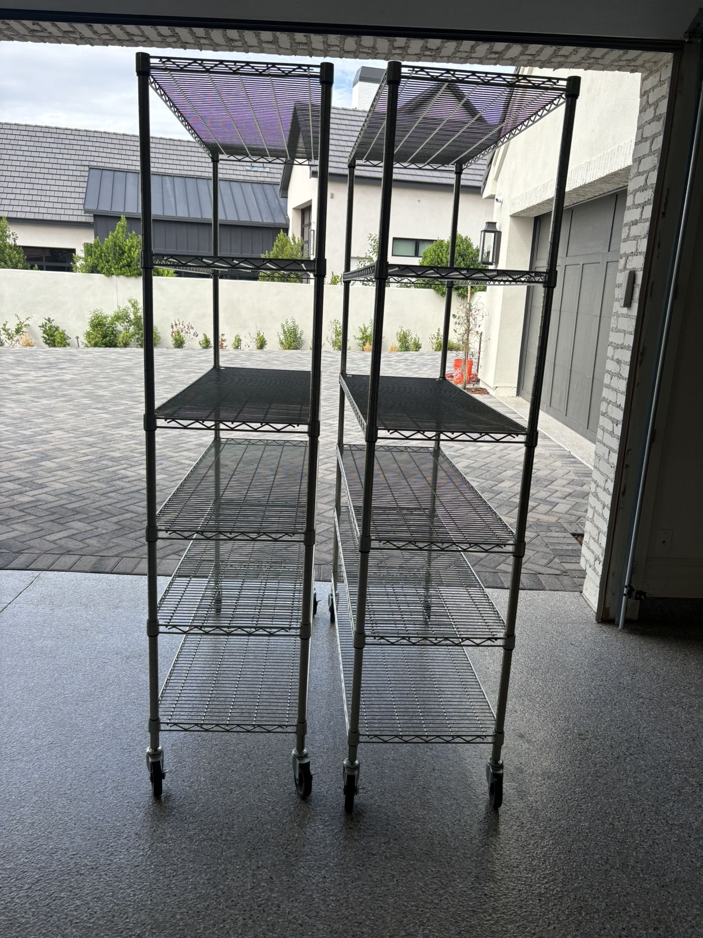 Rolling Metal Industrial Shelves 