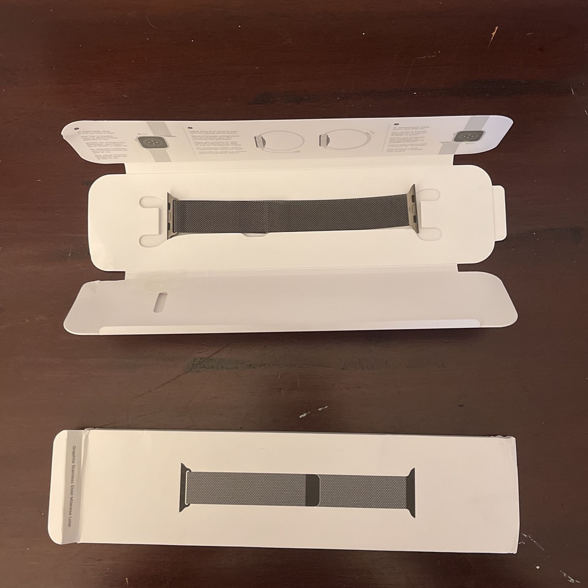45mm Apple Watch Wristband In Graphite Stainless Steel 