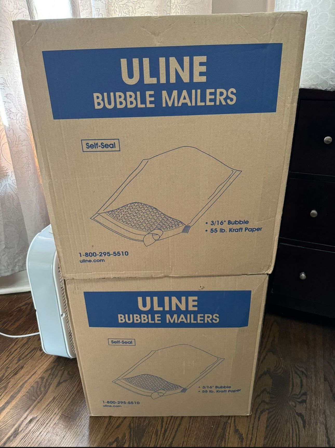 Uline bubble Mailers Pack Of 250/ Pieces 2 Boxes With Bubble Wrap