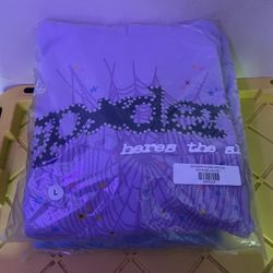 Large Sp5der hoodie Acai/Purple