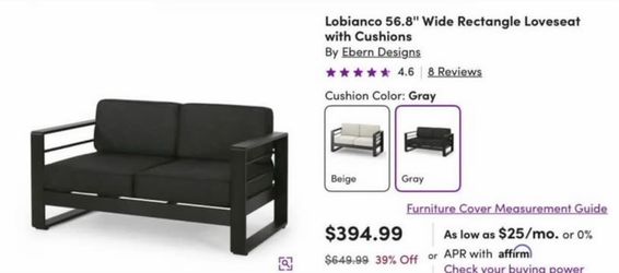 Ebern Designs Lobianco Outdoor Loveseat with Cushions