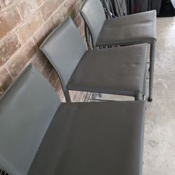Three Grey Barstools