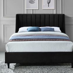 Bernan Upholstered Low Platform Bed frame