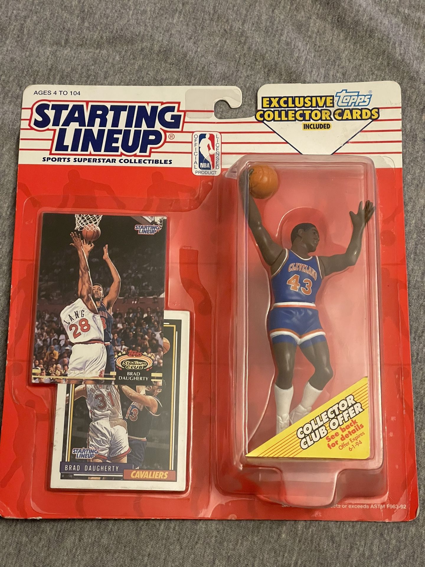 1993 Starting Lineup Brad Daugherty