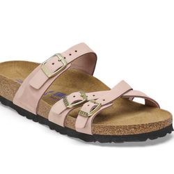 Birkenstock- Franca Soft Footbed Nubuck Leather - Soft Pink 
