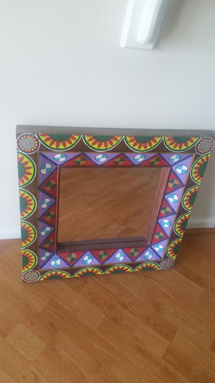 Beautiful Decorative Mirror, Jaipur print