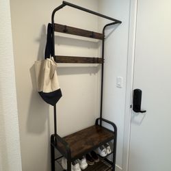 VASAGLE Coat Rack, Shoes Rack for Entryway
