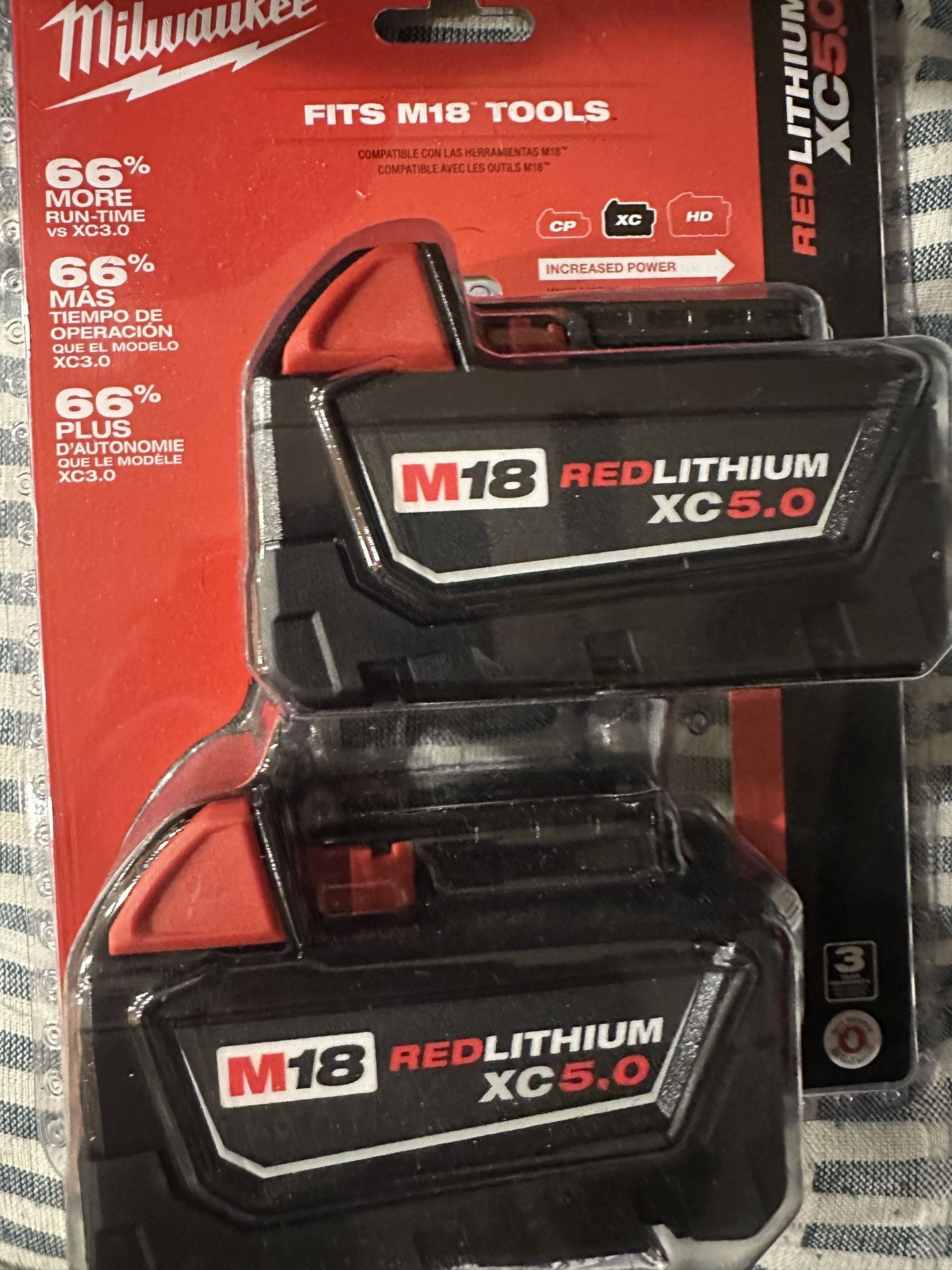 Milwaukee M18 5 Amph Batteries 