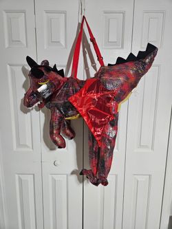 Halloween kids Red Dragon Plush Costume Ages 3 to 4