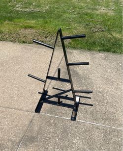 Olympic 2” / Standard 1” weight Plate rack tree weights plates storage Holder Stand A-Frame Body Solid