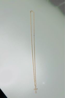 Cross Pendant & 14K Gold Chain