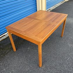 Mid Century Modern Danish Teak Extendable Draw  Leaf Dining Table