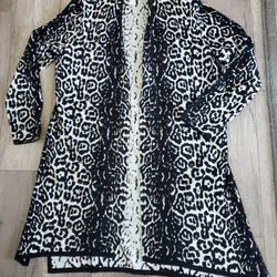 WOMENS CHICOS 3/4  ANIMAL PRINT SWEATER