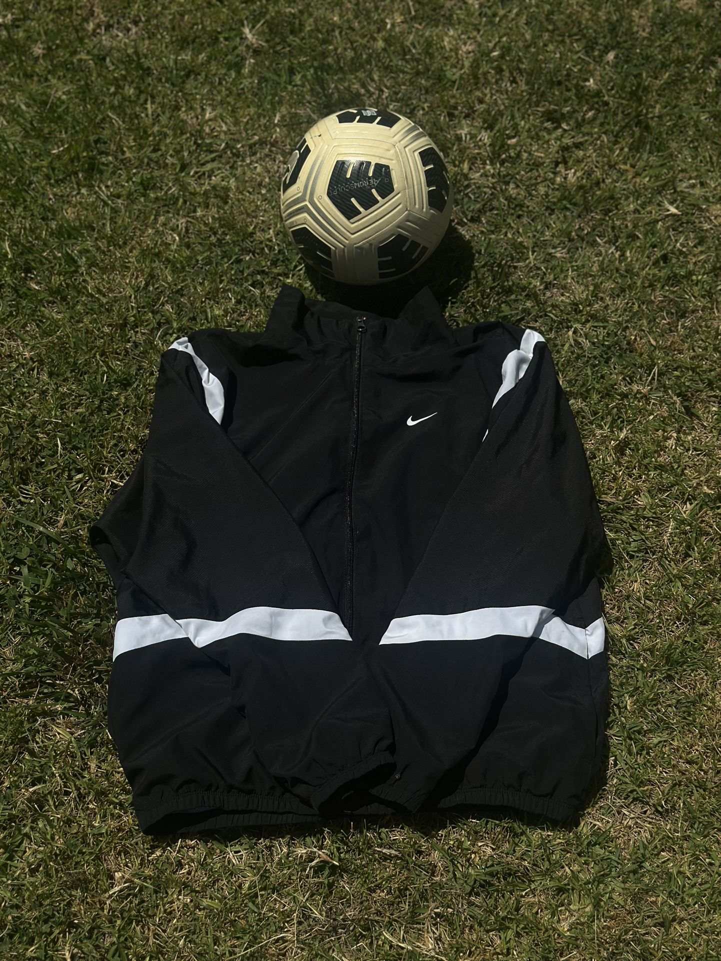 Nike Zip Up Jacket Black And white