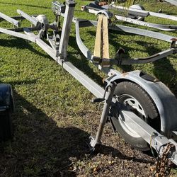 Galvanized Trailer For Large Jet Ski Or Small Boat Up To 17’ New Wheels, New Hubs, New Bunks, New Winch, New Carpet, New Lights. Ready To Load….