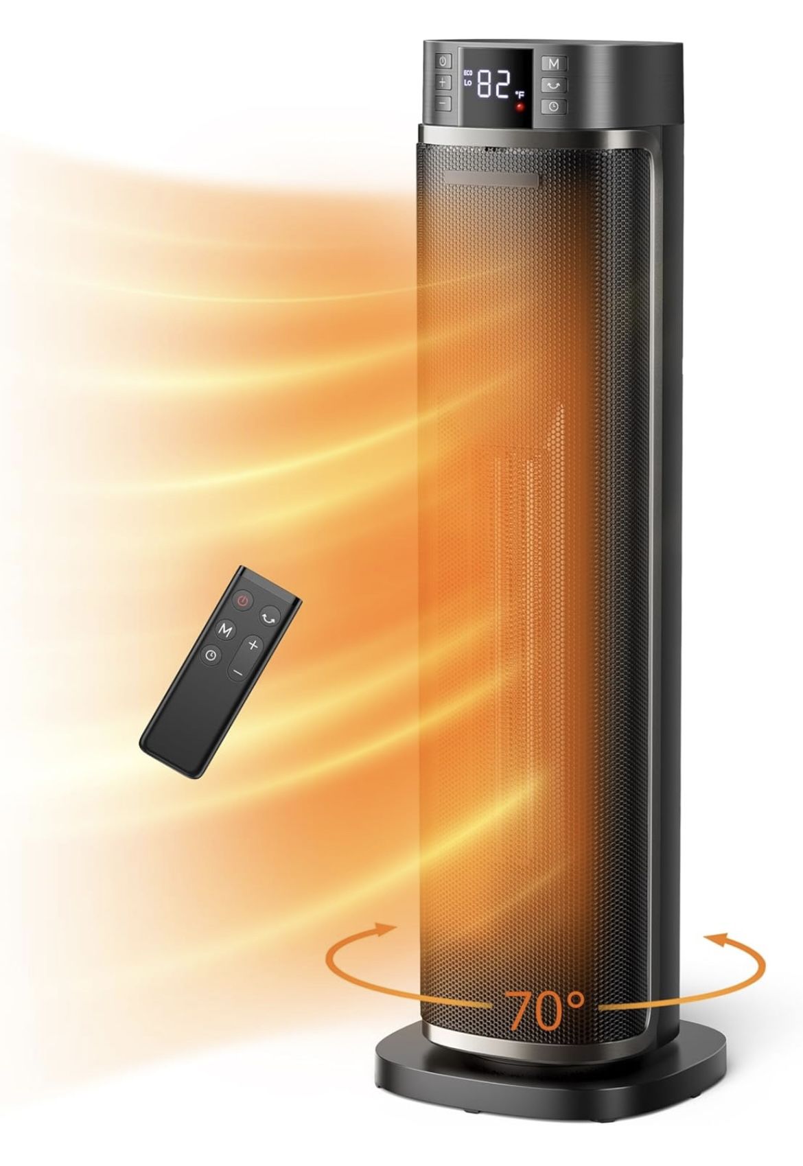 Electric Space Heater, SWIPESMITH 1500W 24"