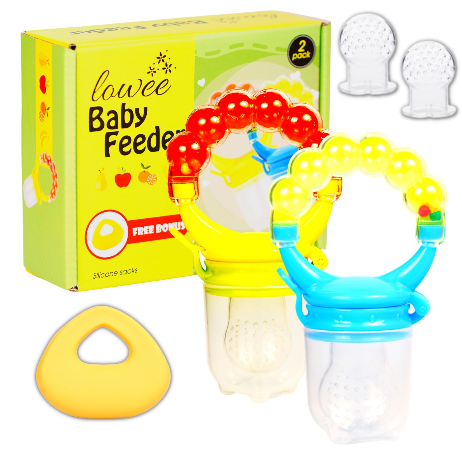 Baby Feeder / 2 Pack / Gift Package / FREE Bonus Teething Toy