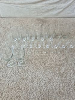 Clear Glass Wine and Tumbler Set, 14-Piece Drinkware Collection