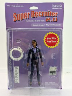 Yahoo! Hotjobs 2007 Super Recruiter 2.0 Female 6" Action Figure Missing Phone