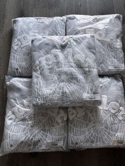 Gray Sp5der Hoodies