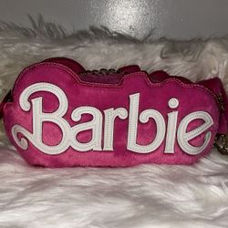 Barbie Logo Fuzzy Mini Crossbody Bag